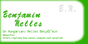 benjamin melles business card